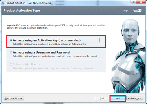 How to activate your ESET Renewal