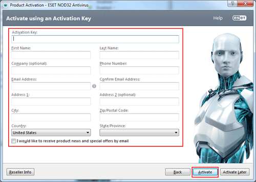 How to activate your ESET Renewal